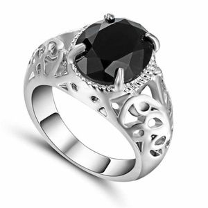 10k Gold Filled Black Sapphire Engagement Ring